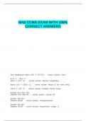 NHA CCMA EXAM WITH 100- CORRECT ANSWERS.