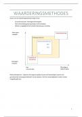 Samenvatting waarderingsmethodes - 12/15 geslaagd