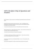 CSTU 101-QUiz 4-Chp 12 Questions and Answers