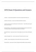 CSTU Exam -3 Questions and Answers