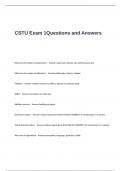 CSTU Exam 1Questions and Answers