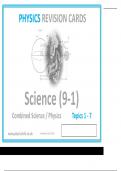 Class notes Combined Science  (physics )