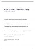 RLGN 105 FINAL EXAM QUESTIONS AND ANSWERS