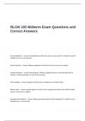 RLGN 105 Midterm Exam Questions and Correct Answers