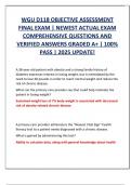 WGU D118 OBJECTIVE ASSESSMENT  FINAL EXAM | NEWEST ACTUAL EXAM  COMPREHENSIVE QUESTIONS AND  VERIFIED ANSWERS GRADED A+ | 100%  PASS | 2025 UPDATE!