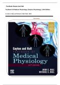  Test Bank -Guyton And Hall  Textbook Of Medical Physiology (Guyton Physiology) 14th Edition  by John E. Hall, and Michael E. Hall { Hall , 2020}