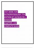 Test bank for pathophysiology