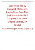 Economics 23rd Edition By Campbell McConnell, Stanley Brue, Sean Flynn (Solutions Manual)