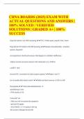 CRNA BOARDS (2025) EXAM WITH ACTUAL QUESTIONS AND ANSWERS | 100% SOLVED / VERIFIED SOLUTIONS | GRADED A+ | 100% SUCCESS