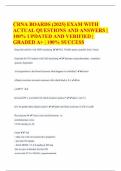 CRNA BOARDS (2025) EXAM WITH ACTUAL QUESTIONS AND ANSWERS | 100% UPDATED AND VERIFIED | GRADED A+ | 100% SUCCESS