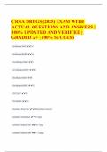 CRNA DRUGS (2025) EXAM WITH ACTUAL QUESTIONS AND ANSWERS | 100% UPDATED AND VERIFIED | GRADED A+ | 100% SUCCESS