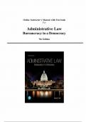 Instructor’s Manual & Test bank for Administrative Law Bureaucracy in a Democracy 7th Edition (Daniel Hall, 2019), Chapter 1-11 | All Chapters 