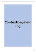 Samenvatting -  Contextbegeleiding '24-'25 VOLLEDIG