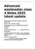 Advanced wastewater class 4 Notes 2025 latest update.