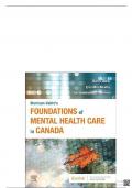 Test Bank - Morrison-Valfre’s Foundations of Mental Health Care in Canada, 1st Edition (Boris Bard-2022)perfect and latest solution