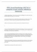 PSYC Social Psychology UNIT #1-6 complete review solution Athabasca University