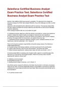 Salesforce Certified Business Analyst Exam Practice Test, Salesforce Certified Business Analyst Exam Practice Test Q&A