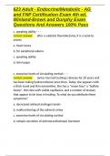 623 Adult - EndocrineMetabolic - AG and FNP Certification Exam 4th ed Winland-Brown and Dunphy Exam Questions And Answers 100% Pass