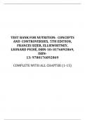 Test Bank for Nutrition: Concepts and Controversies, 5th Edition, Frances Sizer, Ellie Whitney, Leonard Piché Isbn No: 9780176892869, All Chapters ||Complete A+ Guide