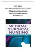 TEST BANK for Davis Advantage Medical-Surgical Nursing:  Making Connections to Practice  2nd Edition Hoffman Sullivan All chapters 1-71 complete