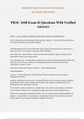 PKSC 4160 Exam II Questions With Verified Answers