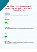 SAP TS410 Certification Exam  (New 2025/ 2026 Update) Qs & As| Grade A|  100% Correct (Verified Answers)