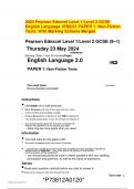 2024 Pearson Edexcel Level 1/Level 2 GCSE  English Language 1EN2/01 PAPER 1: Non-Fiction  Texts. With Marking Scheme Merged  Pearson Edexcel Level 1/Level 2 GCSE (9–1)  Thursday 23 May 2024 