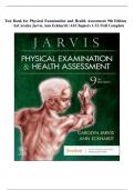 ISBN: 9780323809849  Test Bank for Physical Examination and Health Assessment 9th Edition by Carolyn Jarvis, Ann Eckhardt / All Chapters 1-32 / Full Complete