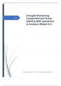 Drought Monitoring Comprehensive Exam (2024) || With Questions & Answers (Rated A+)