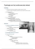 Samenvatting: cardiovasculair stelsel -  Fysiologie II