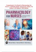 Comprehensive Test Bank for Pharmacology for Nurses A Pathophysiologic Approach by Adams, 7th Edition