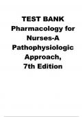 Test Bank For Pharmacology for Nurses: A Pathophysiologic Approach 7th Edition is written by Michael P. Adams; Norman Holland; Shanti Chang