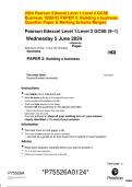 2024 Pearson Edexcel Level 1/Level 2 GCSE  Business 1BS0/02 PAPER 2: Building a business.  Question Paper & Marking Scheme Merged      Pearson Edexcel Level 1/Level 2 GCSE (9–1)    Wednesday 5 June 2024  reference 1BS0/02 