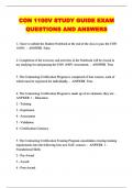 CON 1100V STUDY GUIDE EXAM QUESTIONS AND ANSWERS