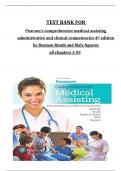 TEST BANK FOR  Pearson’s comprehensive medical assisting administrative and clinical competencies 4th edition  by Beaman Routh and Maly Nguyen all chapters 1-59 