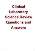 Clinical Laboratory Science Review Questions and answers