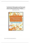 Test Bank for Philosophies, and Theories for Advanced Nursing Practice, 3rd Edition by Janie B. Butts & Karen L. Rich| Already graded A+ | Correct answers | LATEST