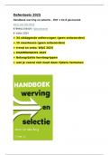 Tentamen Handboek Werving en Selectie J. van den Berg 6e editie  vragen (geen antw.)+ trend & ontw. 2025 + EXAMENHACKS 2025