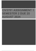 CIV3701 Assignment 1 Semester 2 2024 - DUE 25 August 2024 LATEST