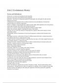 Biology H Evolutionary History Study Guide + Notes