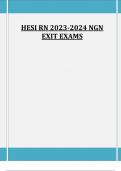 HESI RN 2023-2024 NGN EXIT EXAMS