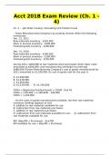 Acct 201B Exam Review (Ch. 1 -4)