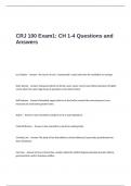 CRJ 100 Exam1- CH 1-4 Questions and Answers