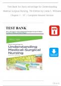 Test bank for  Davis advantage for understanding medical surgical  nursing 7th edition by Linda S. Williams chapter 1-57 newest version