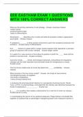 EEE EASTHAM EXAM 1 QUESTIONS WITH 100% CORRECT ANSWERS 