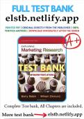 Test Bank for Exploring marketing research, 11th edition by Barry J. Barbin & William G. Zikmund | 9781305263529| All chapters included | Graded A+ | LATEST