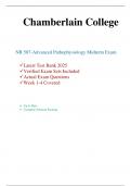 NR 507 Advanced Pathophysiology Midterm Exam Test Bank 2025- Chamberlain College