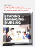 TEST BANK _ Leading and Managing in Nursing 7th Edition by Patricia S. Yoder-Wise RN EdD NEA-BC ANEF FAAN (2022) || ALL CHAPTERS || REVISED||ISBN-13 978-0323449137