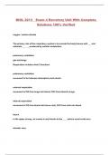 BIOL 2213  Exam 4 Excretory Unit With Complete Solutions 100% Verified