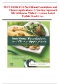 TEST BANK FOR Nutritional Foundations and Clinical Applications: A Nursing Approach 8th Edition by Michele Grodner | All Chapters | Latest  Update & Graded A+